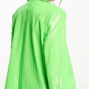 ASOS sparkly green matching blazer pants set. Never worn